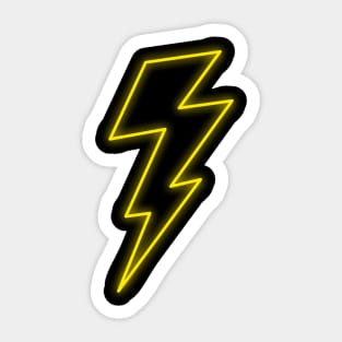 Neon Lightning Bolt Sticker